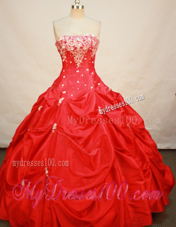 2013 Appliqued and Beaded Hot Pink Dress for Quinceanera